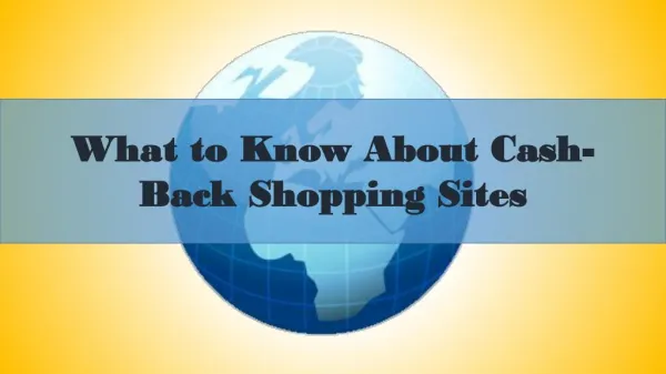 What to Know About Cash-Back Shopping Sites