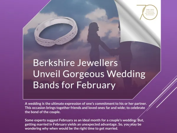 Berkshire Jewellers Unveil Gorgeous Wedding Bands for February