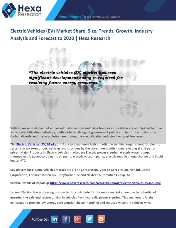 Global Electric Cars and Electric Vehicles - what you should know