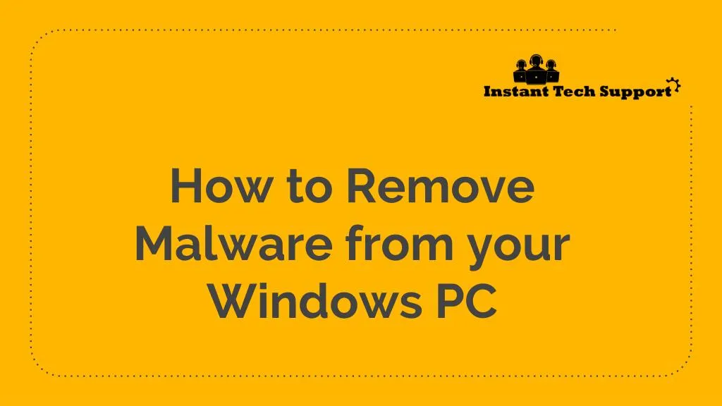 how to remove malware from your windows pc