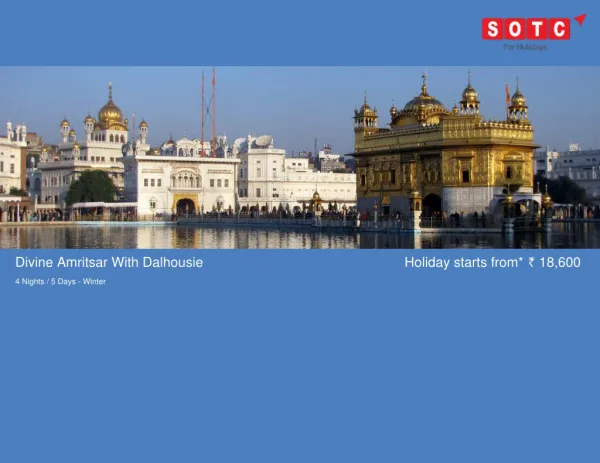 Divine Amritsar With Dalhousie with SOTC Holidays