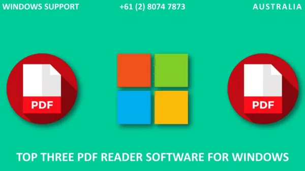 Top Three PDF Reader Software For Windows
