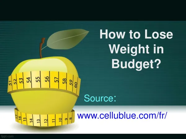 How to Lose Weight in a Budget