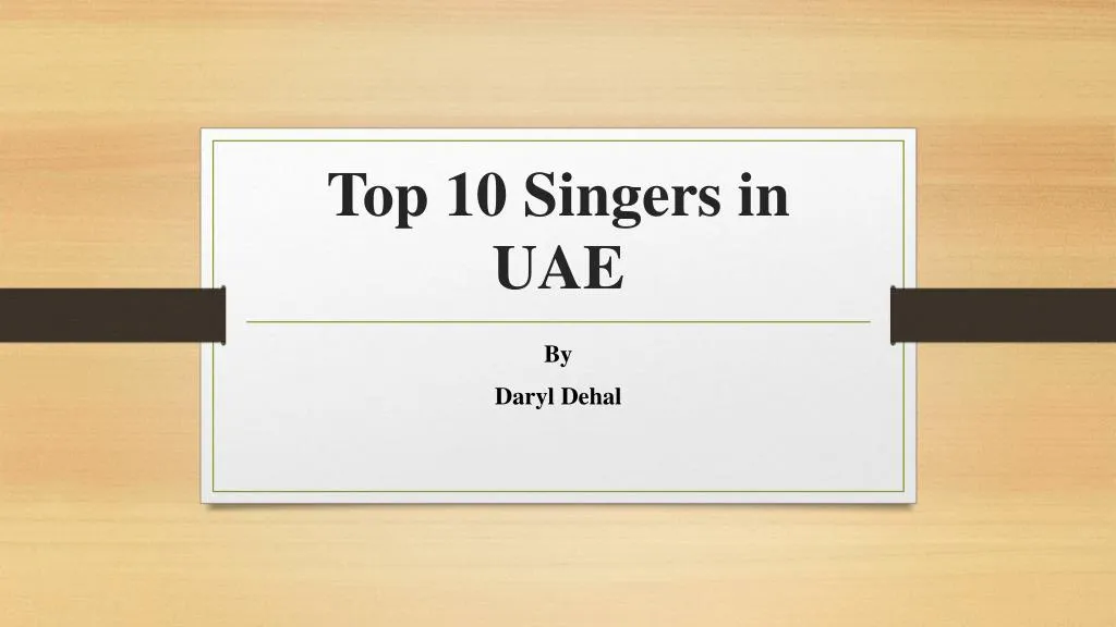 top 10 singers in uae