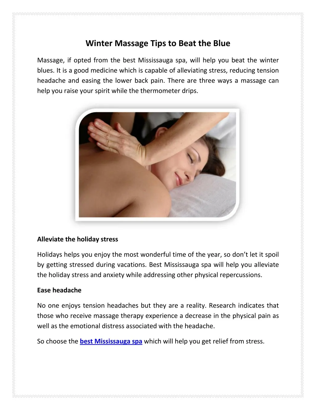 winter massage tips to beat winter massage tips