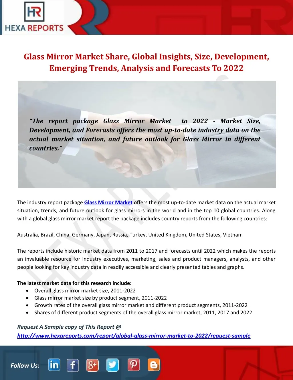 glass mirror market share global insights size