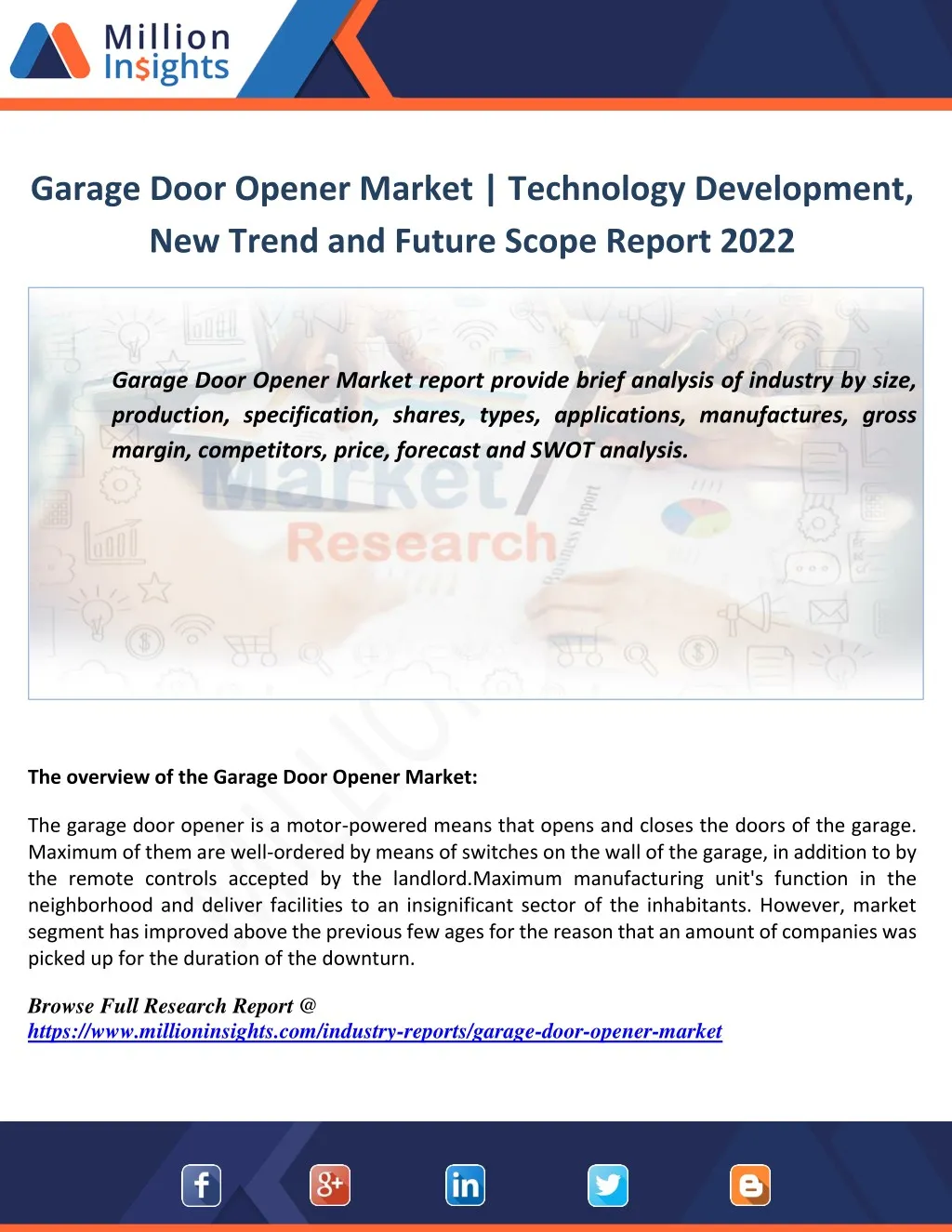 garage door opener market technology development