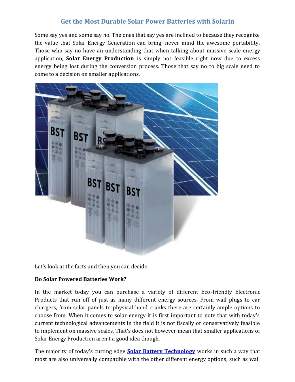 get the most durable solar power batteries with