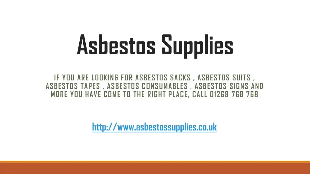 asbestos supplies