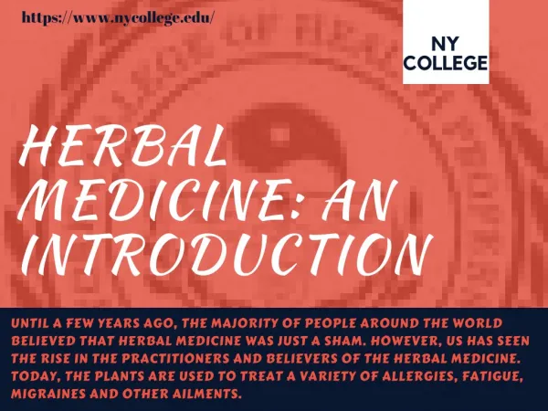 Choose The Herbal Medicine Program in NYC