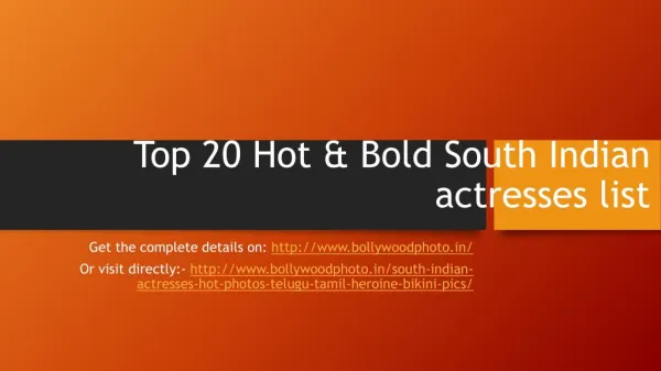 Top 20 South Indian actresses list