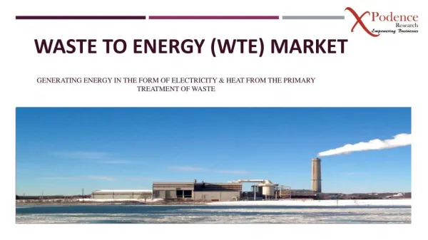 New report examines the Waste To Energy (WTE) from 2017 to 2025