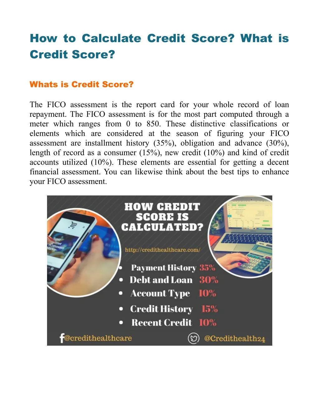 how to calculate credit score what is credit score