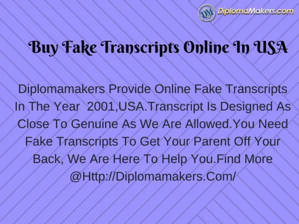Buy Fake Transcripts Online In USA