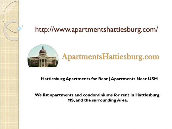 Find Apartments in Hattiesburg