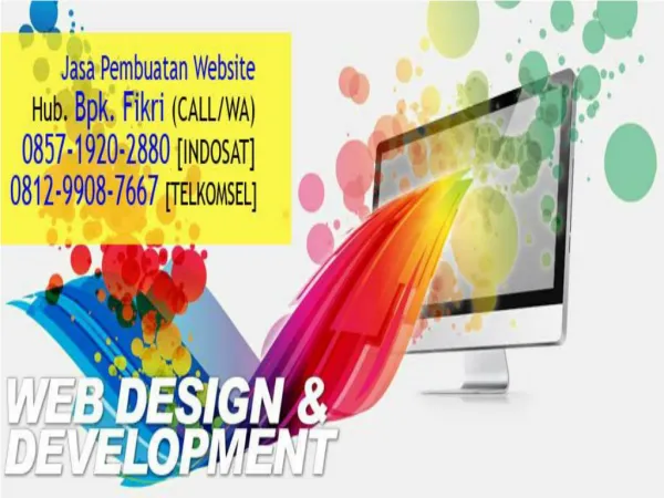 Jasa Web Design Harga Bekasi 0857-1920-2880 (Call/WA)