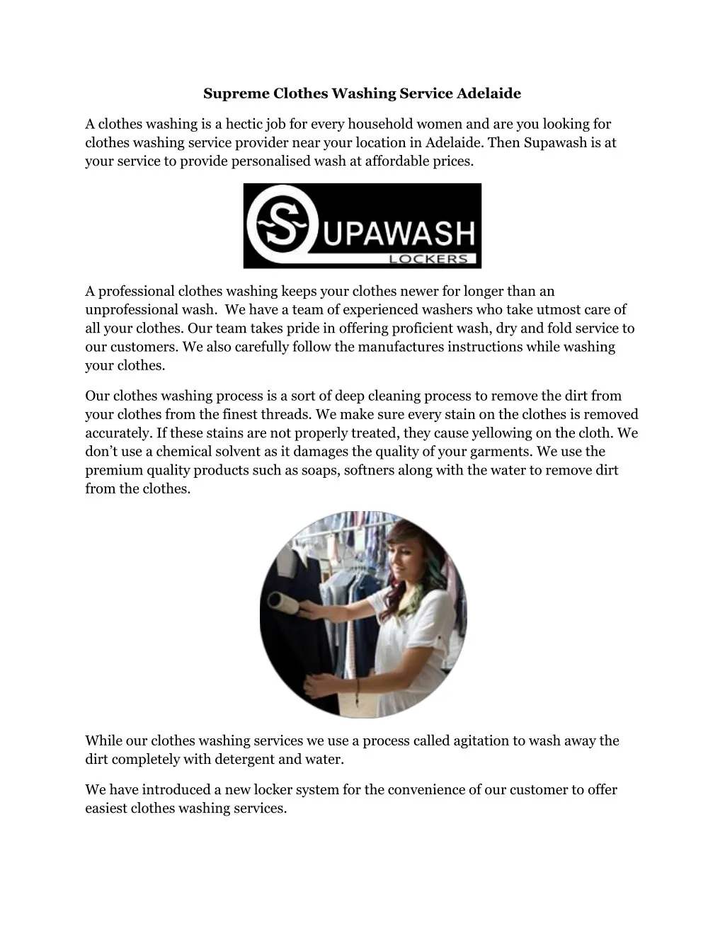 supreme clothes washing service adelaide