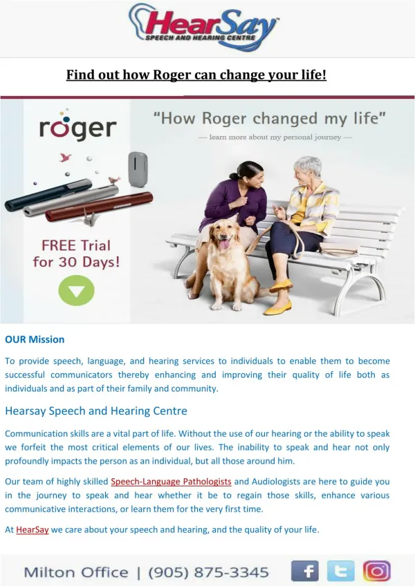 Find out how Roger can change your life!