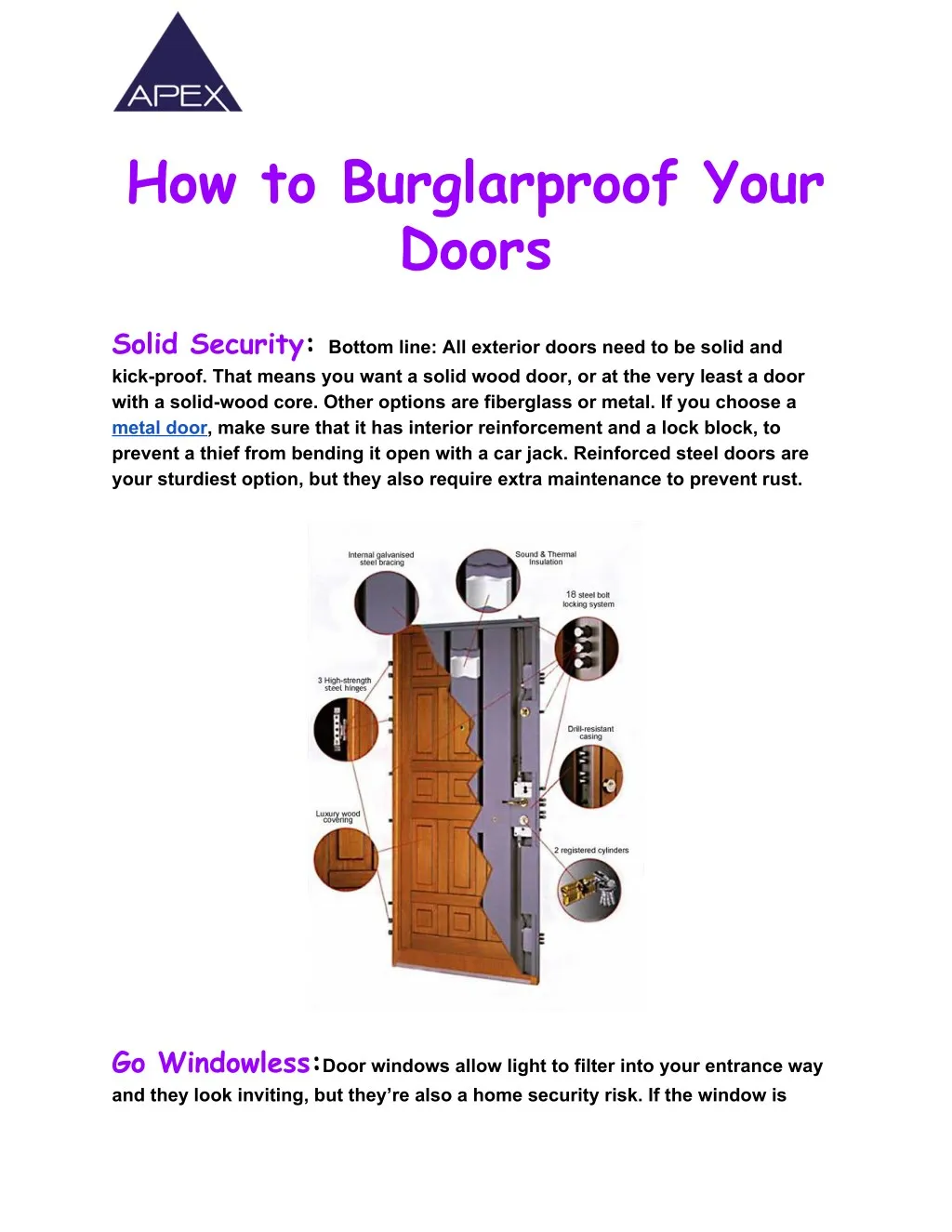 how to burglarproof your doors solid security
