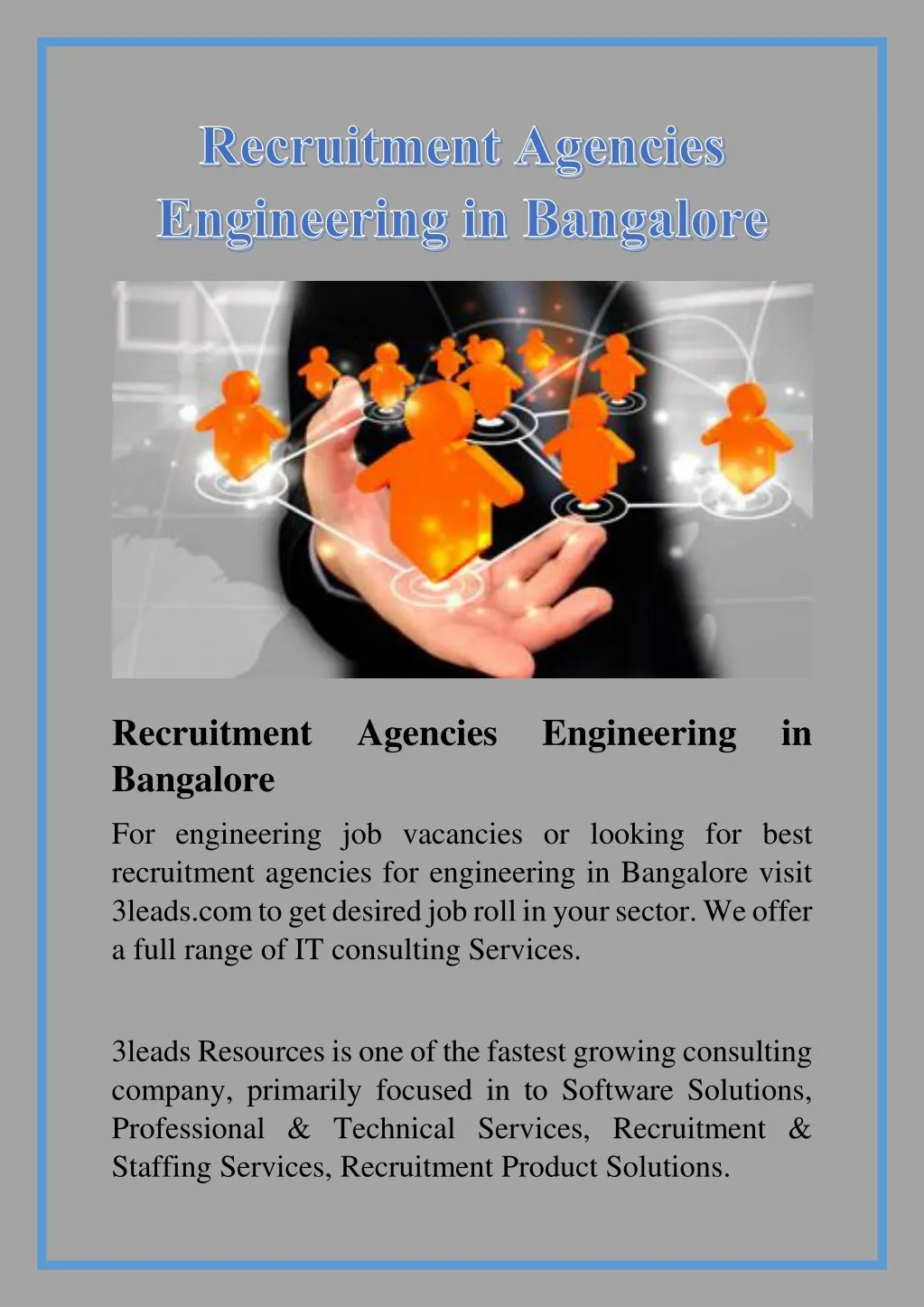 recruitment bangalore