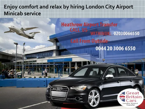 London City Airport Minicab service