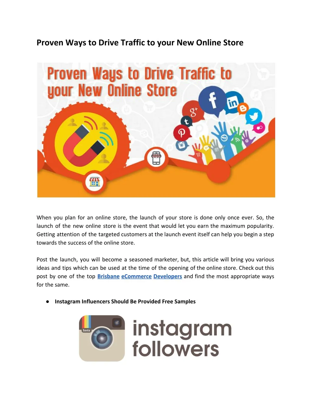 proven ways to drive traffic to your new online