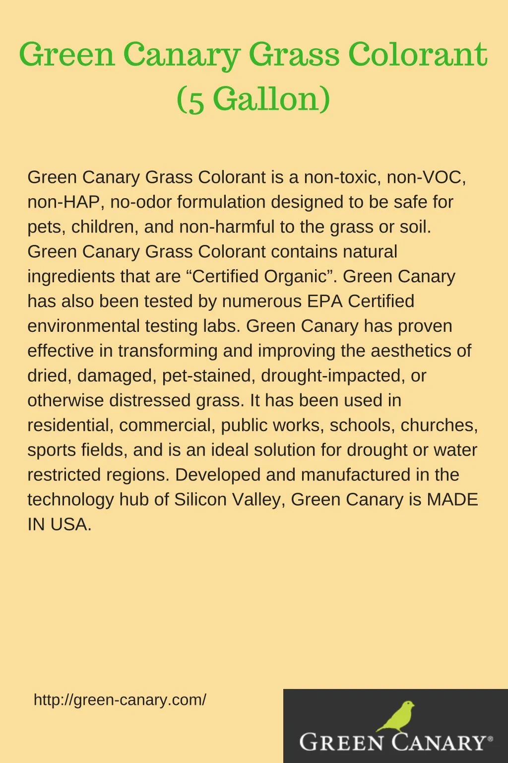 green canary grass colorant 5 gallon