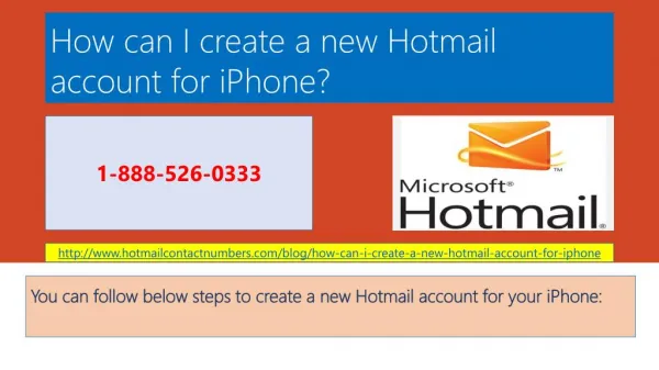 How can I create a new Hotmail account for iPhone