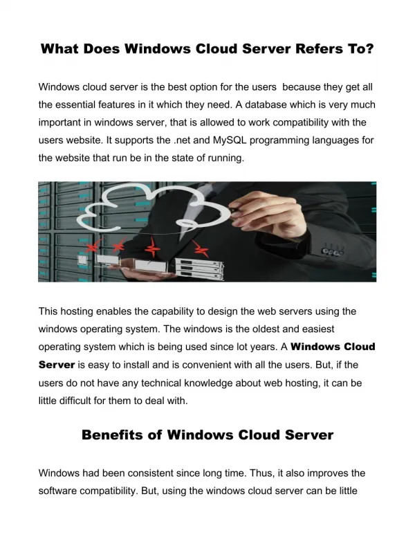 Windows Cloud Hosting