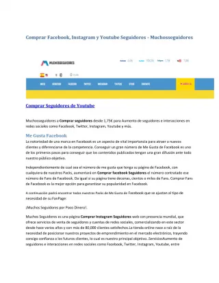 Comprar Seguidores de Youtube - slide 1