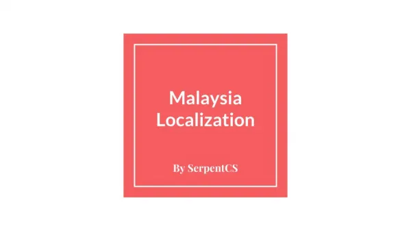 Odoo Malaysia Localization