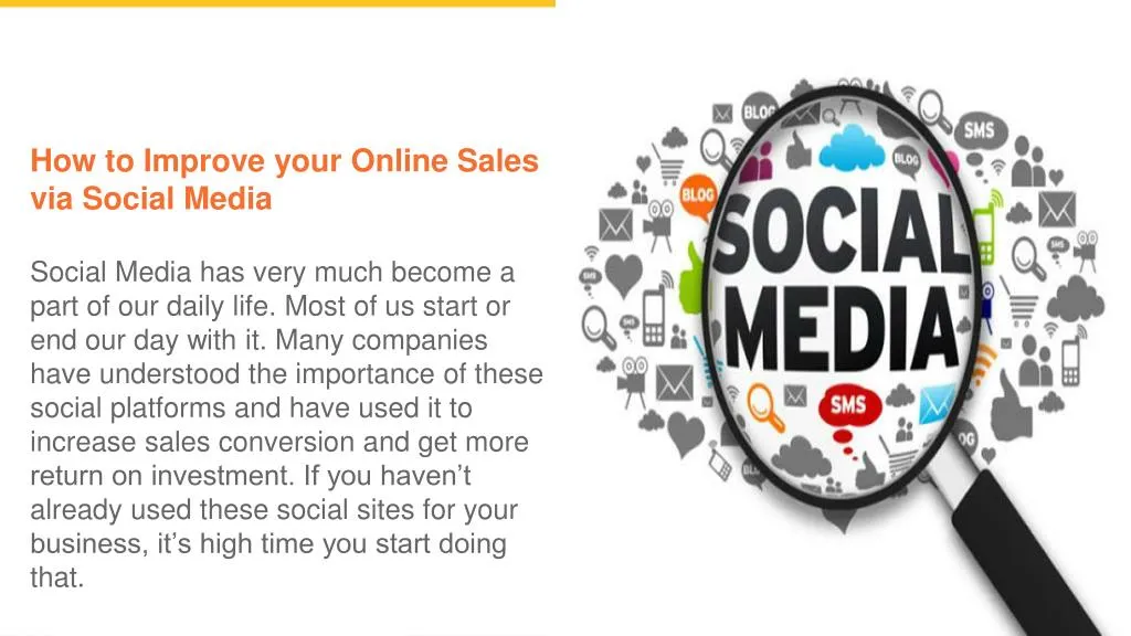 how to improve your online sales via social media