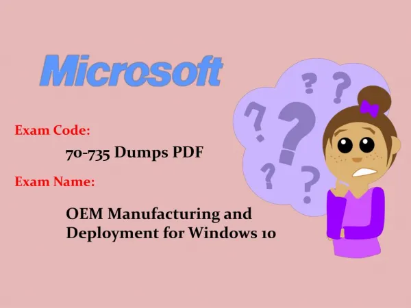 Microsoft 70-735 Dumps Exam Question - 100% Passing Assurance