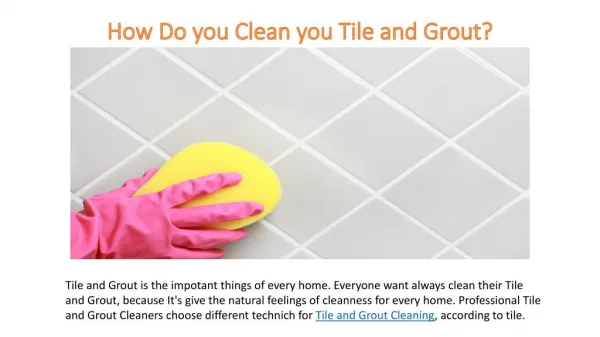 Tile and Grout Cleaning and Restoration