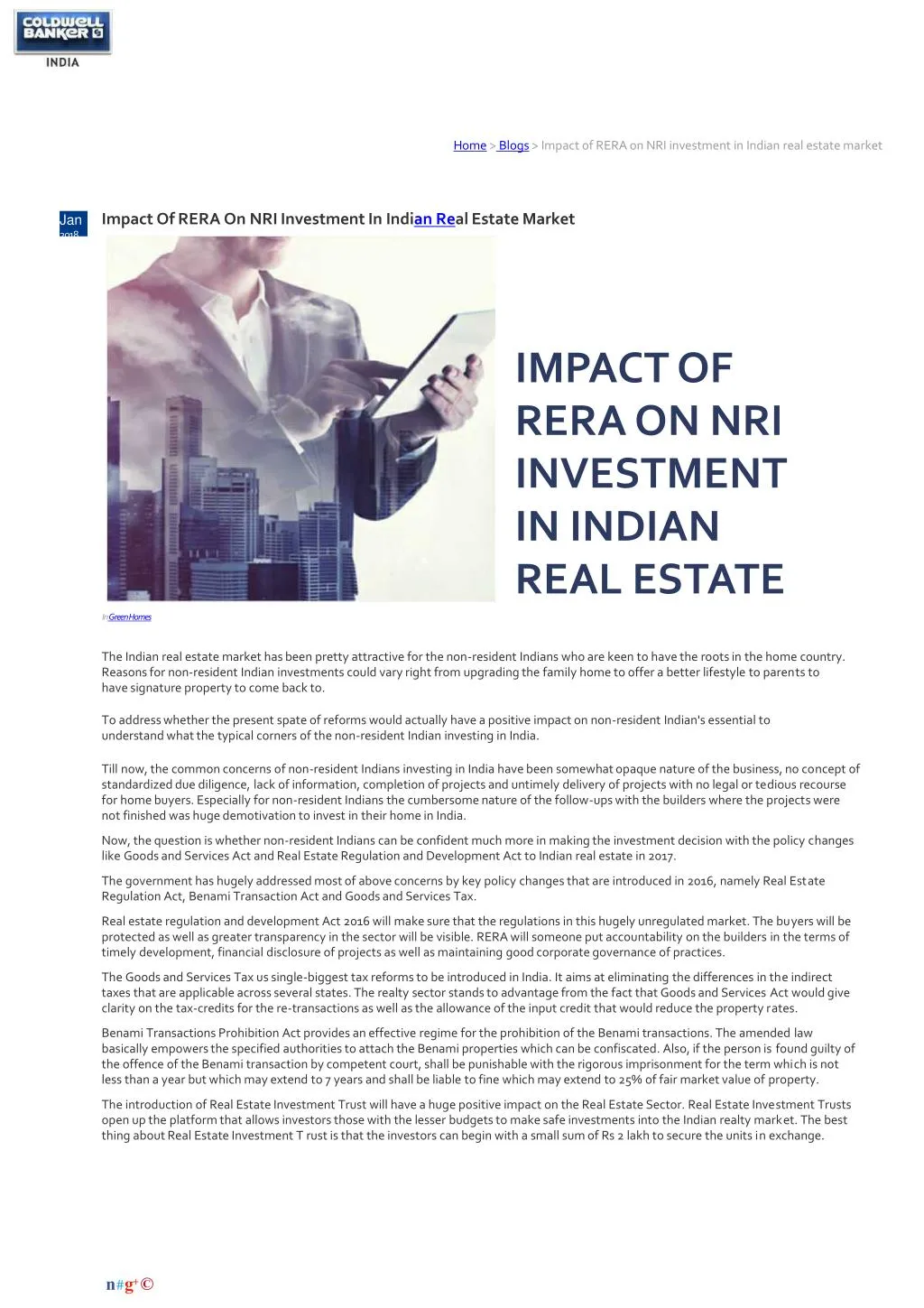 home blogs impact of rera on nri investment