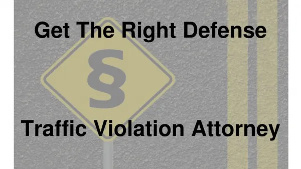 Best Traffic Violation Attorney