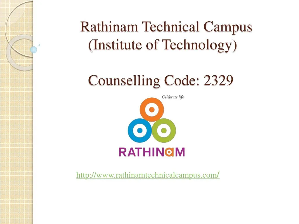 rathinam technical campus institute of technology counselling code 2329