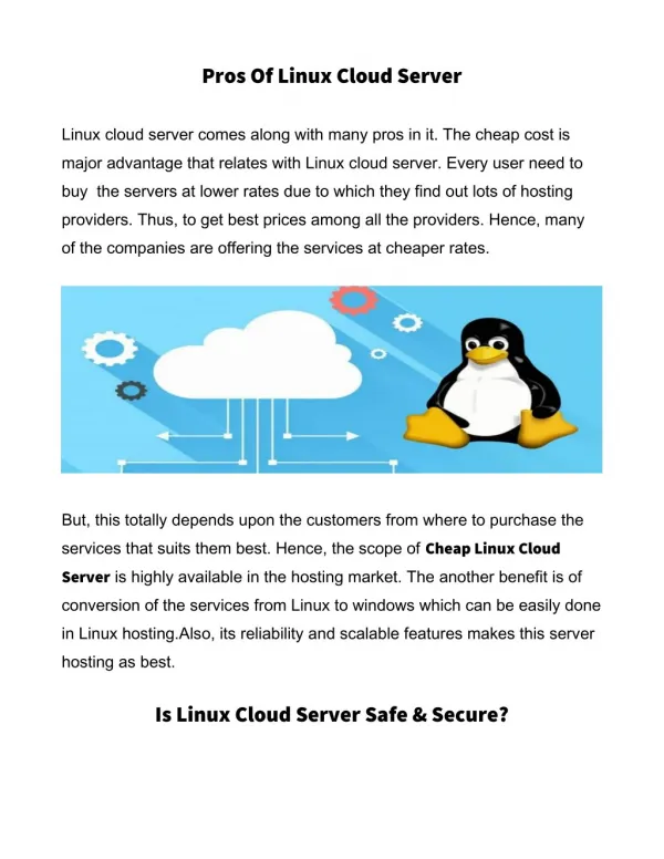 Linux VPS Cloud Server