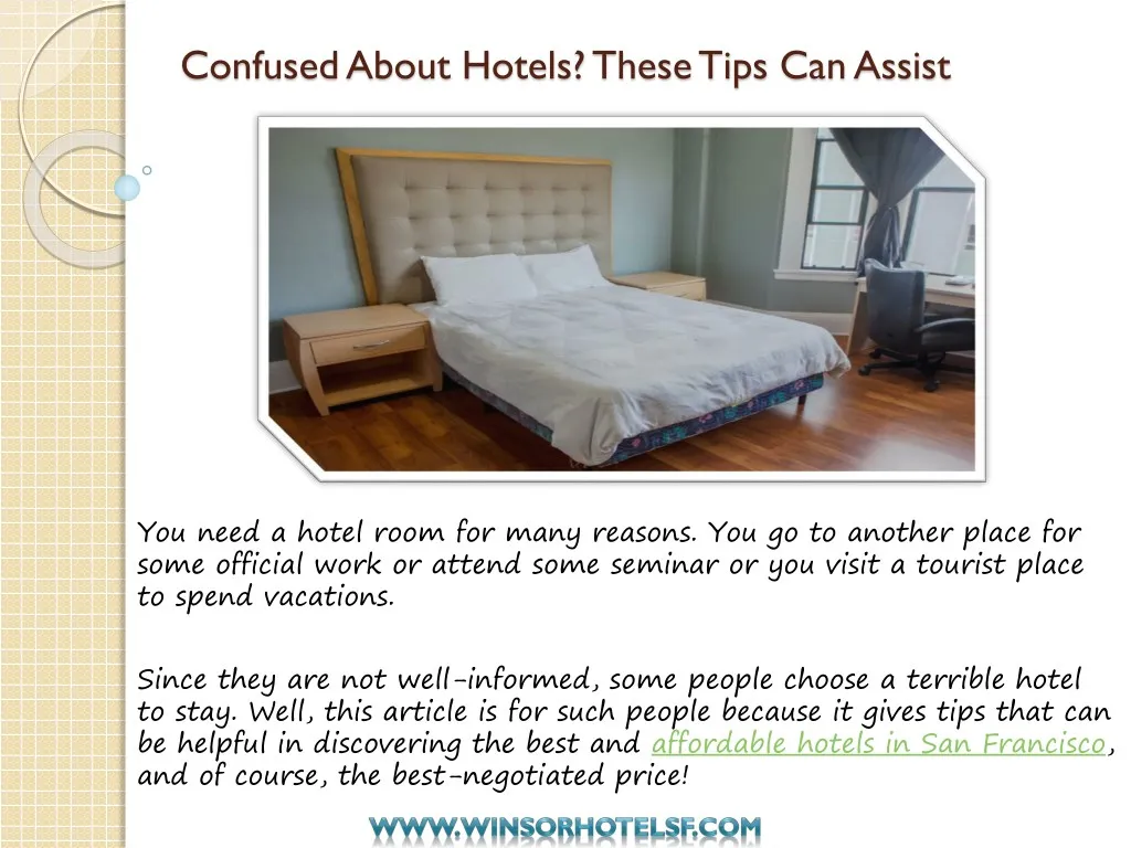 confused about hotels these tips can assist