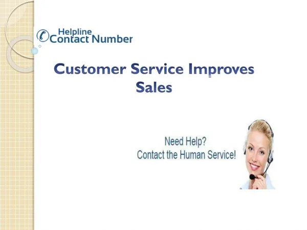 Customer Service Improves Sales