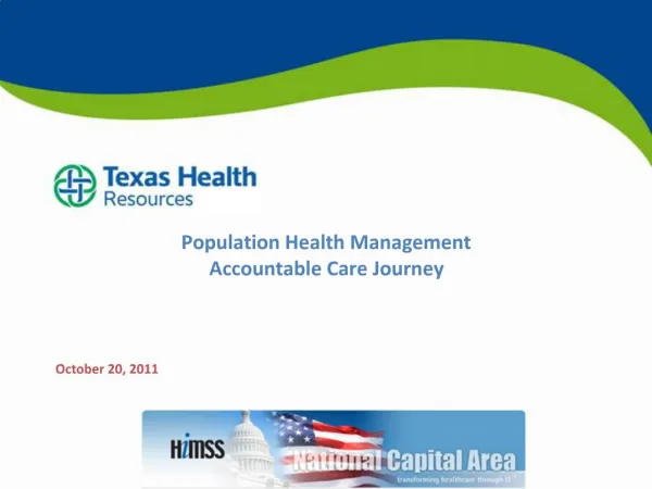 Population Health Management Accountable Care Journey