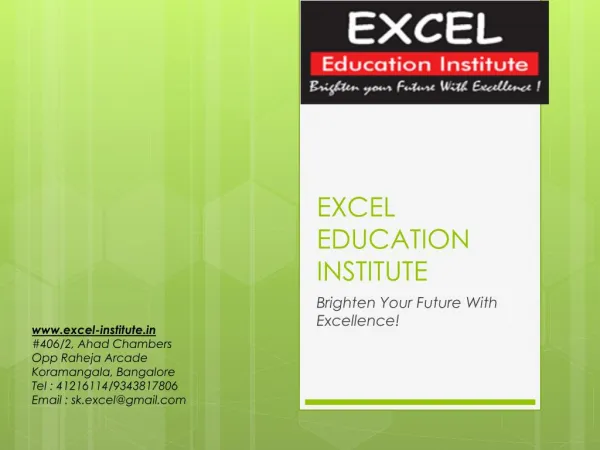 Excel introduction