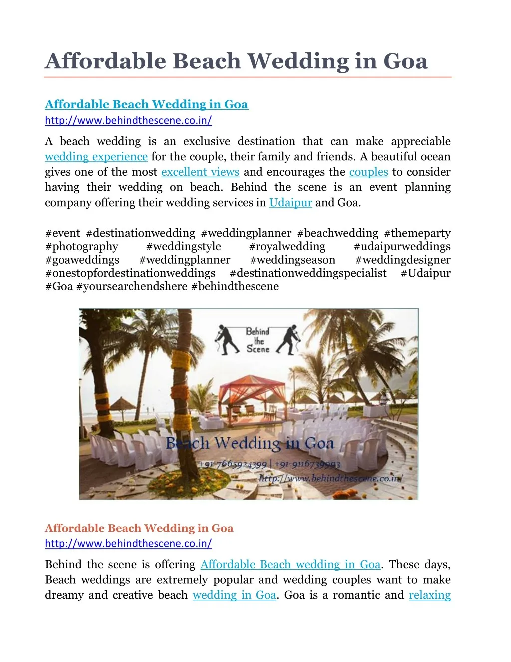 affordable beach wedding in goa