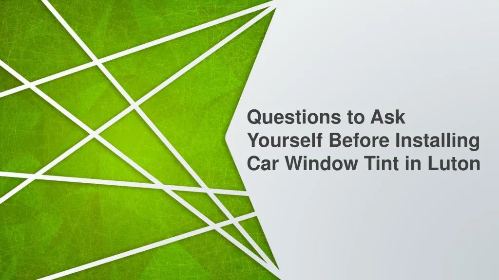 questions to ask yourself before installing