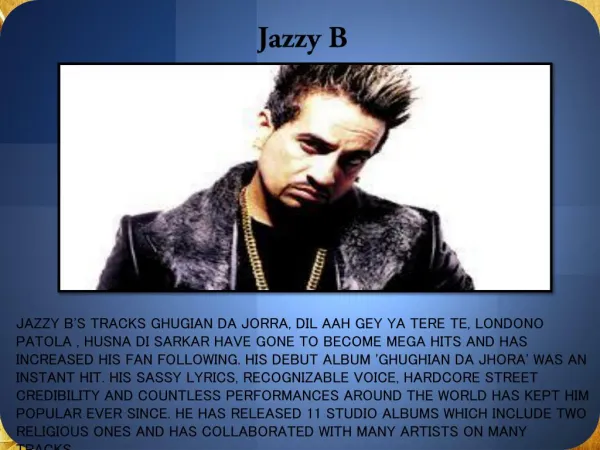 Jazzy B Latest Punjabi Songs