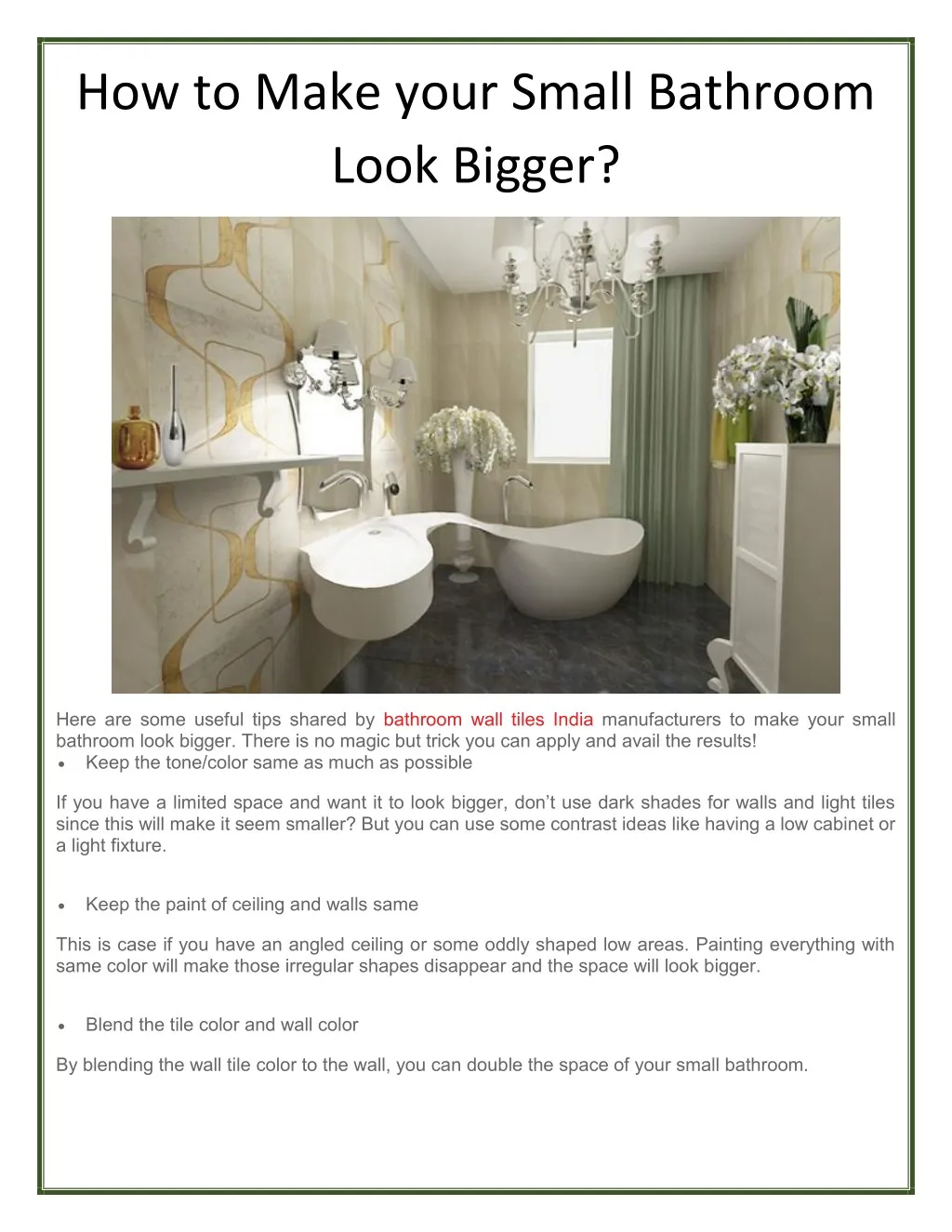 how to make your small bathroom look bigger