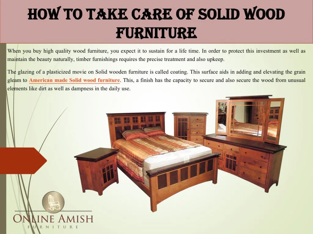 how to take care of solid wood furniture