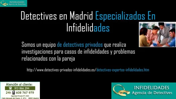 Detectives en Madrid especializados en Infidelidades