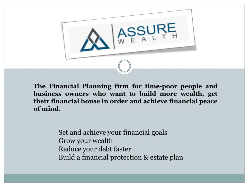the financial planning firm for time poor people