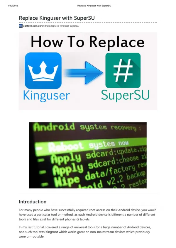 How to replace kinguser with SuperSU on Android
